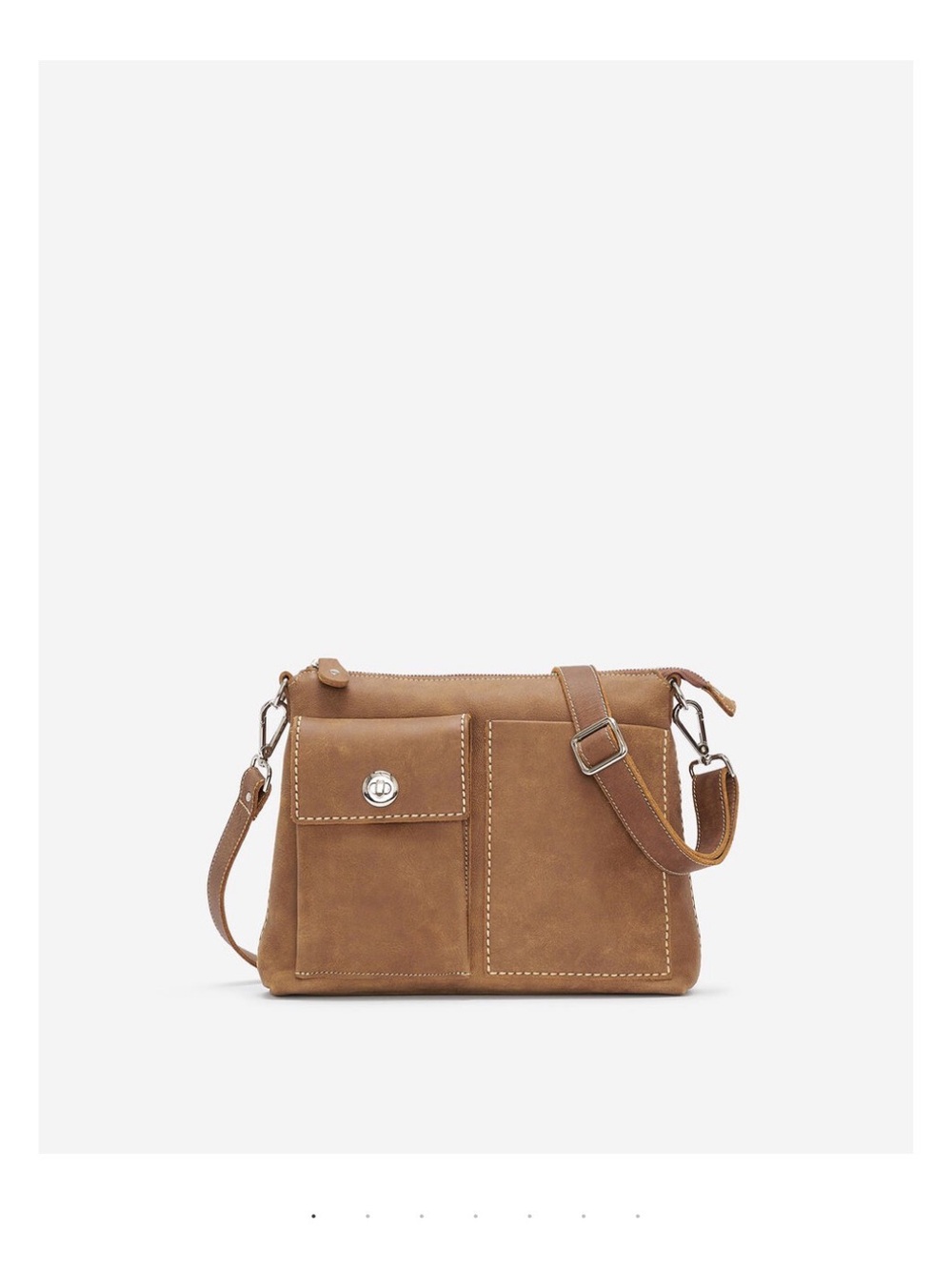 Roots The Villager Tribe Crossbody Genuine Leather Bag in Natural Made in Canada